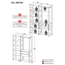 Ver imagem 3 de Guarda-roupa Closet Modulado Texas 2 Gavetas 135cm Multimóveis Mp4786 Branco/madeirado
