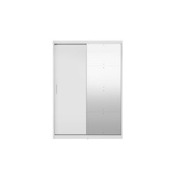 Guarda Roupa Branco Flex Solteiro com Espelho 2 Portas em Mdf Riva - Demóbile - 5