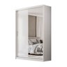 Guarda Roupa Branco Flex Solteiro com Espelho 2 Portas em Mdf Riva - Demóbile - 4