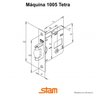 Fechadura Stam 1005 Pivotante Tetra Rolete Roseta Inox - 2