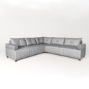Ver imagem 3 de Sofá 5 Lugares 2,57x2,57m Canto Leona Luxo Bom Pastor Linho Cinza