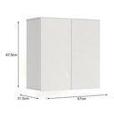 Ver imagem 5 de Kit de Cozinha 2 Peças com Balcão Micro-Ondas e Armário Aéreo 2 Portas Branco – EJ Móveis