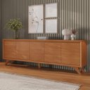 Ver imagem 2 de Buffet 5 Portas Pés em Madeira Maciça Premium - Naturalle - Mavaular