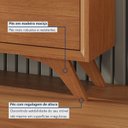 Ver imagem 5 de Buffet 5 Portas Pés em Madeira Maciça Premium - Naturalle - Mavaular