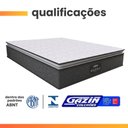 Ver imagem 5 de Colchão Casal Queen Molas Ensacadas Pillow Top Maximus 158x198x28cm Cinza/Branco Gazin