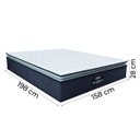 Ver imagem 2 de Colchão Casal Queen Molas Ensacadas Pillow Top Maximus 158x198x28cm Cinza/Branco Gazin