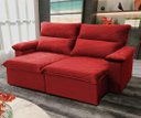 Ver imagem 1 de Sofá Retrátil Reclinável Paris 200cm Suede Velut com Molas no Assento - King House