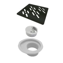 Grelha Black Matte para Caixa Sifonica Quadrda Ralo Linear 100mm - 4022 - 1