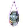 Espelho Decorativo Adnet Octogonal 60cm com Alça Rosa Bebê Design Moderno - 1