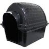 Casinha de Cachorro Cão e Gato Plástica Iglu Número 5 Porte Médio Preto Furacão Pet N5,0 01009 Black - 1