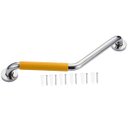 Ver imagem 1 de Barra Alça Apoio Angular 25x25cm Antiderrapante Criança Idoso Gestante Pcd Banheiro Box Segurança An