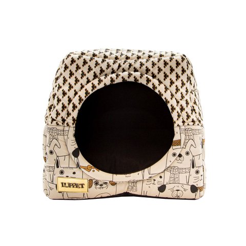 Cama Iglu e Toca para Cachorro Impermeavel Luppet Bege Pets - G