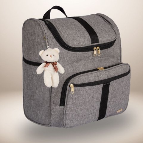 Mochila Bebê Infantil Maternidade 2 em 1 Faixa Menino Menina Amor:preto