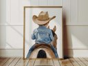 Ver imagem 1 de Quadro Decorativo Cowboy Vaqueiro Cavalo Rodeio Menino Quarto Decoração