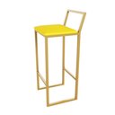 Ver imagem 4 de Jogo 4 Banqueta Alta Balcão Bistrô Dourada Confort Ind Premium Estofado Don Castro Decor