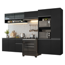 Ver imagem 5 de Armário de Cozinha Completa 300 cm Suspenso Preto Nice Madesa 07