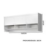 Armário Suspenso Lavanderia 3 Portas Branco Elias Jm Móveis - 4