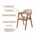 Ver imagem 5 de Kit 4 Cadeiras de Jantar em Madeira Maciça Estofada Corda Artesanal Serena Espresso Móveis