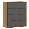 Cômoda 4 Gavetas Átria Amêndola Touch Grafito D4010 Demartêz - 1