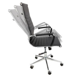 Cadeira Presidente Giratória Esteirinha Charles Eames Preta - 6