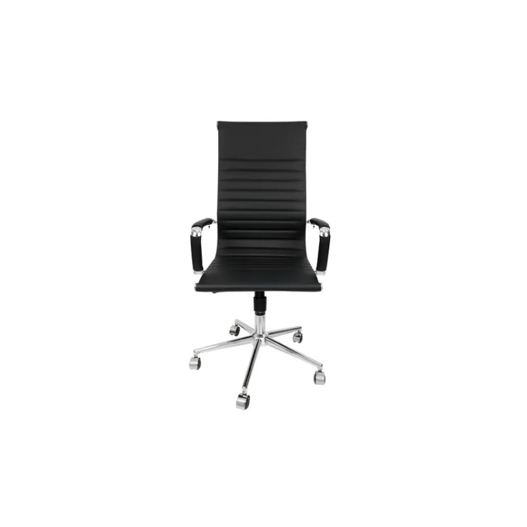 Cadeira Presidente Giratória Esteirinha Charles Eames Preta