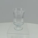 Ver mais imagens de Vaso Decorativo de Vidro Transparente 15x9x9cm Enfeite Sala Mesa Estante Flores