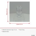Ver imagem 5 de Vaso Decorativo de Vidro Transparente 15x9x9cm Enfeite Sala Mesa Estante Flores