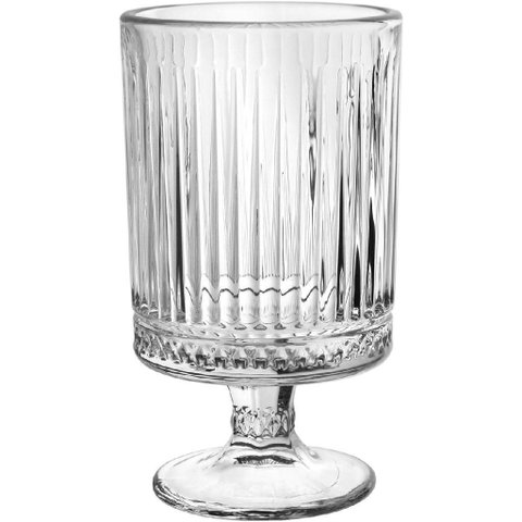 Vaso Decorativo de Vidro Transparente 15x9x9cm Enfeite Sala Mesa Estante Flores