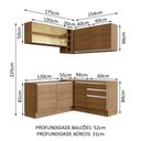 Ver imagem 4 de Armário de Cozinha Completa de Canto 329cm Rustic Glamy Madesa 02