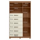 Ver imagem 5 de Guarda Roupa Casal Master New 8 Portas de Bater 4 Gavetas MDP com Cômoda Marabá Jatobá Areia