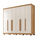 Ver imagem 2 de Guarda Roupa Casal Platinium 100% MDF 6 Portas de Bater 6 Gavetas Marrom/Cinamomo/Areia