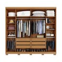 Ver imagem 4 de Guarda Roupa Casal Platinium 100% MDF 6 Portas de Bater 6 Gavetas Marrom/Cinamomo/Areia