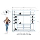 Ver imagem 3 de Guarda Roupa Casal Platinium 100% MDF 6 Portas de Bater 6 Gavetas Marrom/Cinamomo/Areia