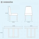 Ver imagem 4 de Conjunto Sala de Jantar 4 Lugares Mel/offwhite/cinza Profundo