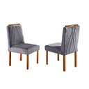 Ver imagem 5 de Conjunto Sala de Jantar 4 Lugares Mel/offwhite/cinza Profundo