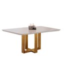 Ver imagem 7 de Conjunto Sala de Jantar 4 Lugares Mel/offwhite/cinza Profundo