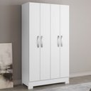 Ver imagem 1 de Guarda-roupa Solteiro 4 Portas Branco Nt 5160 - Notável