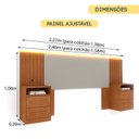 Ver imagem 3 de  Cabeceira Box Casal/Queen Ripado com LED e 4 Gavetas 246cm x 108cm Espresso Móveis