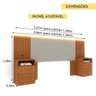 Cabeceira Box Casal/Queen Ripado com LED e 4 Gavetas 246cm x 108cm Espresso Móveis - 3