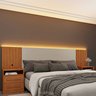  Cabeceira Box Casal/Queen Ripado com LED e 4 Gavetas 246cm x 108cm Espresso Móveis - 10