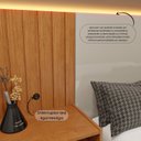 Ver imagem 7 de Cabeceira Box Casal Ripado com LED Yescasa