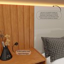 Ver imagem 7 de  Cabeceira Box Casal/Queen Ripado com LED e 4 Gavetas 246cm x 108cm Espresso Móveis