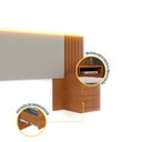 Ver imagem 6 de Cabeceira Box Casal Ripado com LED Yescasa