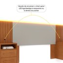 Ver imagem 4 de  Cabeceira Box Casal/Queen Ripado com LED e 4 Gavetas 246cm x 108cm Espresso Móveis