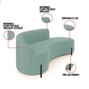 Ver imagem 3 de Sofá 4 Lugares Orgânico 220cm Pé Preto Morgan Veludo/cotelê Menta D03 - D’Rossi