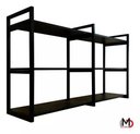 Ver imagem 4 de Prateleira Moderna Suspensa Industrial com Suporte Metalon e Mdf Carvalho Prática Montagem Parede