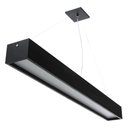 Ver imagem 1 de Pendente Madeira Retângular Preto 120x10cm - 01 Luz G12