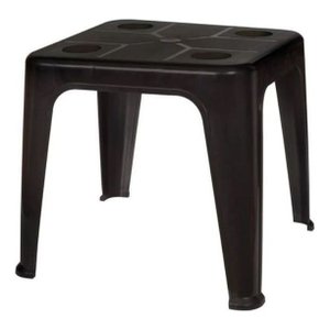 Mesa Quadrada Plástica de Apoio Multiuso C/ Porta Copos Mor