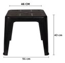 Ver imagem 2 de Mesa Quadrada Plástica de Apoio Multiuso C/ Porta Copos Mor