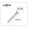 Parafuso Sextavado Rosca Soberba 3/16 X 75 - 200 Peças - 2